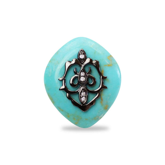 Sterling Silver Adjustable Turquoise Ring