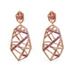 Gold Plated Crossover Amethyst Earrings