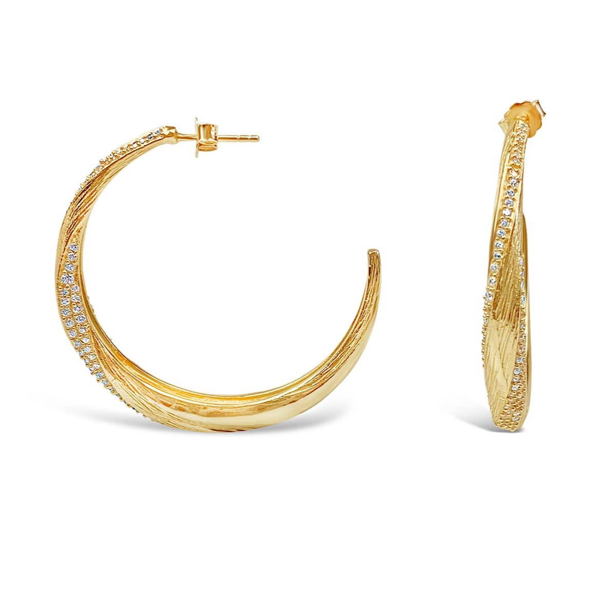 Gold-plated Silver Hoop Earrings