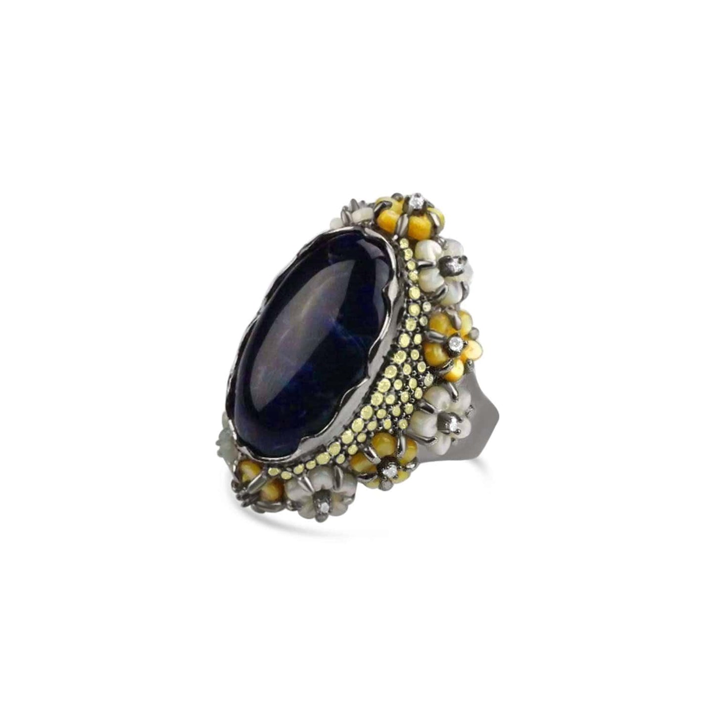 Silver Sodalite Cocktail Ring